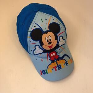 Disney Baseball Hat Mickey Mouse Blue Youth Toddler One Sz 100th‎ Anniversary